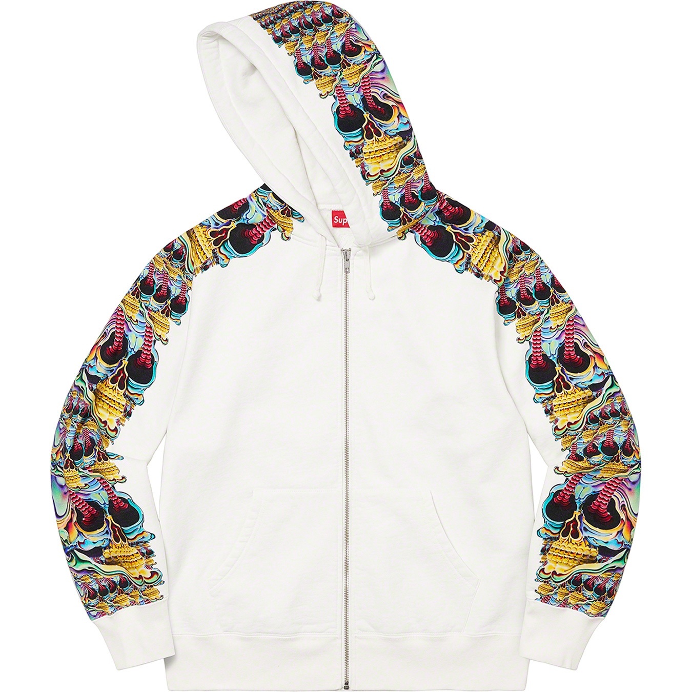 Skulls Zip Up Hooded Sweatshirt view 2